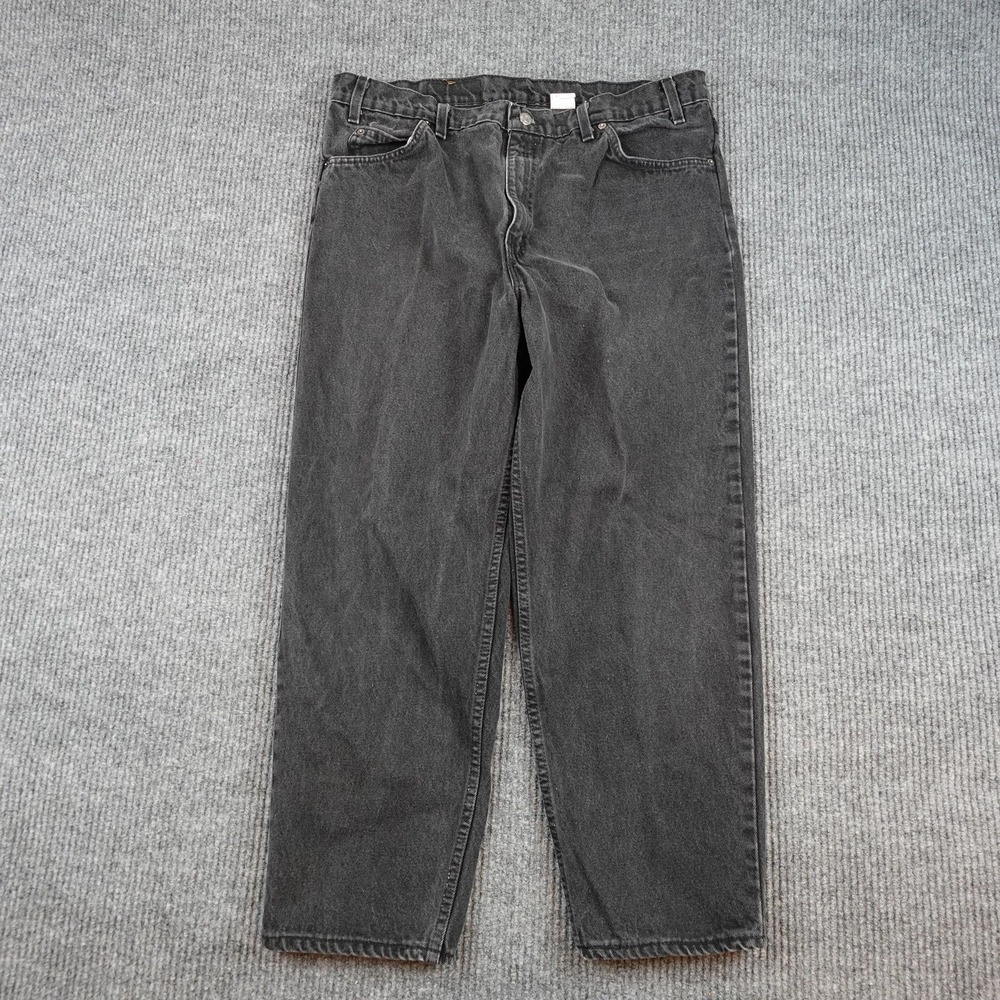 Vintage Levis 550 Jeans Mens 40x30 (37x27) Black Relaxed Tapered USA Denim 90s